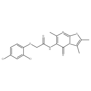 2-(2,4-dichlorophenoxy)-N-(2,3,7-trimethyl-5-oxo-5H-thiazolo[3,2-a]pyrimidin-6-yl)acetamide Structure