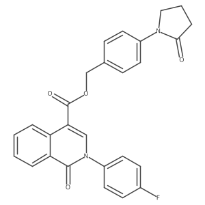 4-(2-Oxopyrrolidin-1-yl)benzyl 2-(4-fluorophenyl)-1-oxo-1,2-dihydroisoquinoline-4-carboxylate Structure
