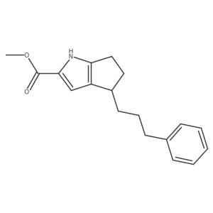 Methyl 4-(3-phenylpropyl)-1,4,5,6-tetrahydrocyclopenta[b]pyrrole-2-carboxylate结构式