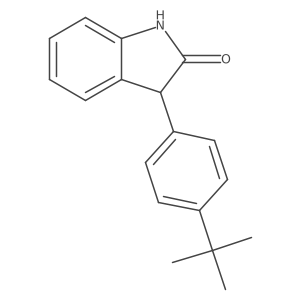 3-(4-(Tert-butyl)phenyl)indolin-2-one结构式