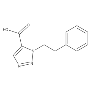 1-(2-phenylethyl)-1H-1,2,3-triazole-5-carboxylic acid结构式