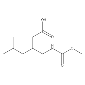 (3S)-3-[(methoxycarbonylamino)methyl]-5-methylhexanoic acid Structure