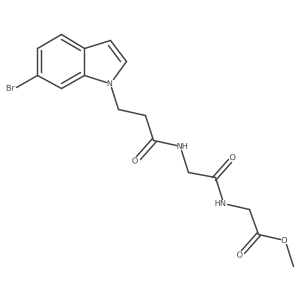 COC(=O)CNC(=O)CNC(=O)CCn1ccc2ccc(Br)cc21结构式