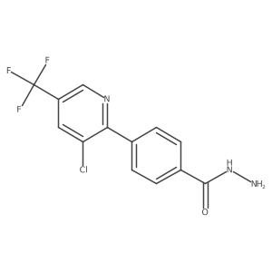 NNC(=O)c1ccc(-c2ncc(C(F)(F)F)cc2Cl)cc1结构式