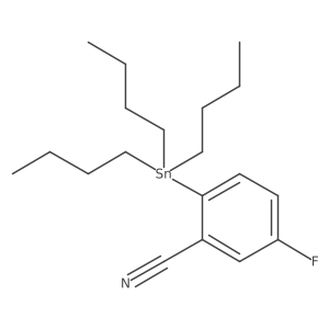 5-Fluoro-2-(tributylstannyl)benzonitrile结构式