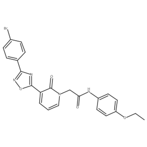 CCOc1ccc(NC(=O)Cn2cccc(-c3nc(-c4ccc(Br)cc4)no3)c2=O)cc1结构式