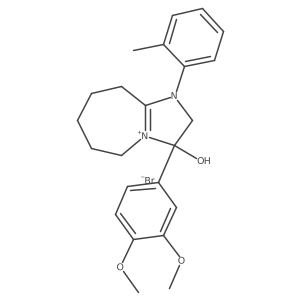 3-(3,4-dimethoxyphenyl)-3-hydroxy-1-(o-tolyl)-3,5,6,7,8,9-hexahydro-2H-imidazo[1,2-a]azepin-1-ium bromide结构式