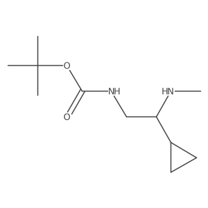 tert-butyl N-[2-cyclopropyl-2-(methylamino)ethyl]carbamate Structure