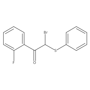 2-Bromo-1-(2-fluorophenyl)-2-(phenylthio)ethanone结构式