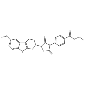 ethyl 4-[3-(6-methoxy-1,3,4,9-tetrahydro-2H-beta-carbolin-2-yl)-2,5-dioxo-1-pyrrolidinyl]benzoate Structure
