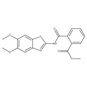Methyl 2-[[(5,6-dimethoxy-2-benzothiazolyl)amino]carbonyl]benzoate Structure