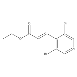 (E)-ethyl 3-(3,5-dibromopyridin-4-yl)acrylate Structure
