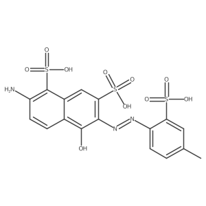 2-Amino-5-hydroxy-6-[2-(4-methyl-2-sulfophenyl)diazenyl]-1,7-naphthalenedisulfonic acid结构式