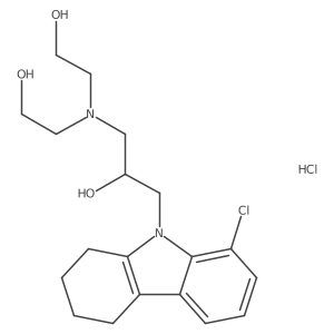 2,2'-((3-(8-chloro-3,4-dihydro-1H-carbazol-9(2H)-yl)-2-hydroxypropyl)azanediyl)diethanol hydrochloride结构式