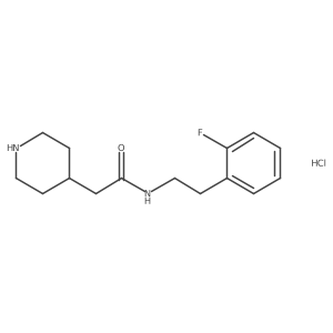 N-[2-(2-Fluoro-phenyl)-ethyl]-2-piperidin-4-yl-acetamide hydrochloride Structure