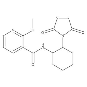 N-(2-(2,4-dioxothiazolidin-3-yl)cyclohexyl)-2-methoxynicotinamide Structure