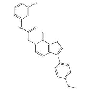 N-(3-bromophenyl)-2-[7-(4-methoxyphenyl)-4-oxothieno[3,2-d]pyrimidin-3(4H)-yl]acetamide Structure