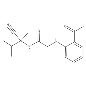 2-[(2-acetylphenyl)amino]-N-(1-cyano-1,2-dimethylpropyl)acetamide Structure