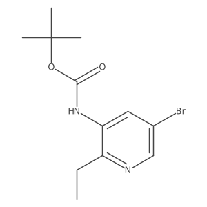 1,1-Dimethylethyl N-(5-bromo-2-ethyl-3-pyridinyl)carbamate结构式