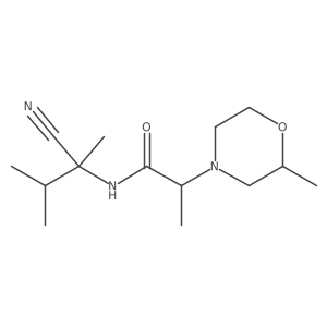 N-(1-cyano-1,2-dimethylpropyl)-2-(2-methylmorpholin-4-yl)propanamide结构式