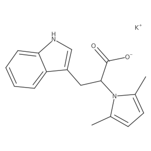 potassium 2-(2,5-dimethyl-1H-pyrrol-1-yl)-3-(1H-indol-3-yl)propanoate结构式