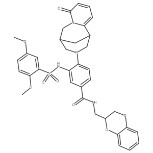 N-(2,3-dihydro-1,4-benzodioxin-2-ylmethyl)-3-{[(2,5-dimethoxyphenyl)sulfonyl]amino}-4-(8-oxo-1,5,6,8-tetrahydro-2H-1,5-methanopyrido[1,2-a][1,5]diazocin-3(4H)-yl)benzamide Structure