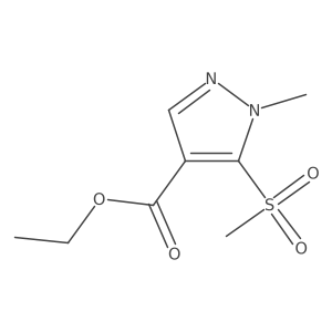 ethyl 1-methyl-5-(methylsulfonyl)-1H-pyrazole-4-carboxylate结构式