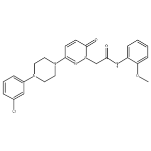 2-{3-[4-(3-chlorophenyl)piperazin-1-yl]-6-oxopyridazin-1(6H)-yl}-N-(2-methoxyphenyl)acetamide Structure