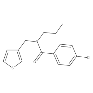 4-chloro-N-propyl-N-(thiophen-3-ylmethyl)benzamide结构式