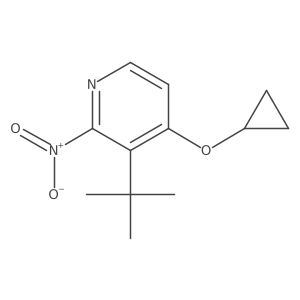 3-Tert-butyl-4-cyclopropoxy-2-nitropyridine Structure