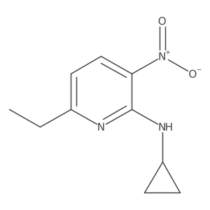 N-Cyclopropyl-6-ethyl-3-nitro-2-pyridinamine结构式