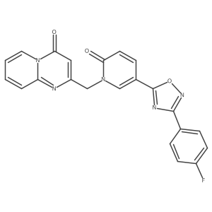 2-((5-(3-(4-fluorophenyl)-1,2,4-oxadiazol-5-yl)-2-oxopyridin-1(2H)-yl)methyl)-4H-pyrido[1,2-a]pyrimidin-4-one结构式
