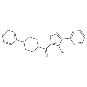 5-(4-Phenylpiperazine-1-carbonyl)-3-(pyridin-2-yl)-1,2-thiazol-4-amine Structure