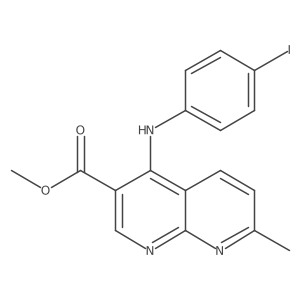 Methyl 4-[(4-iodophenyl)amino]-7-methyl-1,8-naphthyridine-3-carboxylate结构式