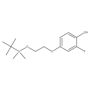 4-[(2-{[tert-Butyl(dimethyl)silyl]oxy}ethyl)thio]-2-fluorophenol结构式