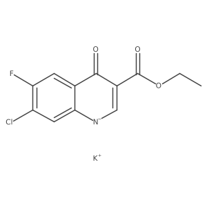 7-Chloro-6-fluoro-1,4-dihydro-4-oxo-3-quinolinecarboxylic Acid Ethyl Ester Potassium Salt结构式