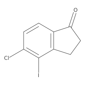 5-chloro-4-iodo-2,3-dihydro-1H-inden-1-one结构式