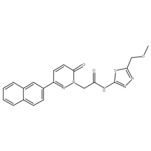 N-[(2E)-5-(methoxymethyl)-1,3,4-thiadiazol-2(3H)-ylidene]-2-[3-(naphthalen-2-yl)-6-oxopyridazin-1(6H)-yl]acetamide结构式