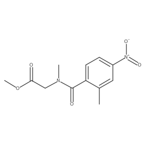 Methyl n-methyl-N-(2-methyl-4-nitrobenzoyl)glycinate结构式