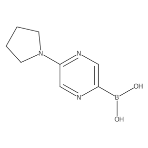 5-(Pyrrolidin-1-yl)pyrazine-2-boronic acid结构式