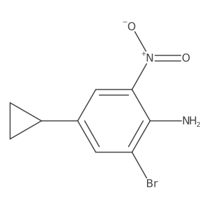 2-Bromo-4-cyclopropyl-6-nitroaniline结构式