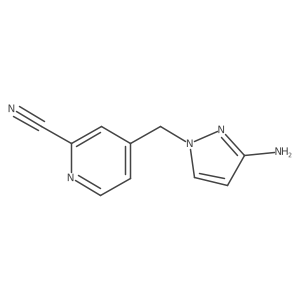 4-((3-Amino-1h-pyrazol-1-yl)methyl)picolinonitrile结构式