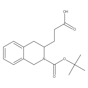 3-(2-(Tert-butoxycarbonyl)-1,2,3,4-tetrahydroisoquinolin-3-yl)propanoic acid Structure