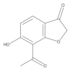 7-acetyl-6-hydroxybenzofuran-3(2H)-one结构式
