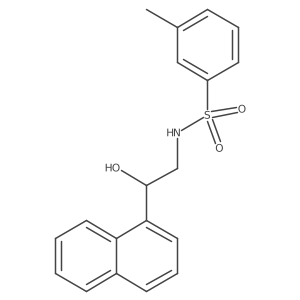 N-(2-hydroxy-2-(naphthalen-1-yl)ethyl)-3-methylbenzenesulfonamide结构式