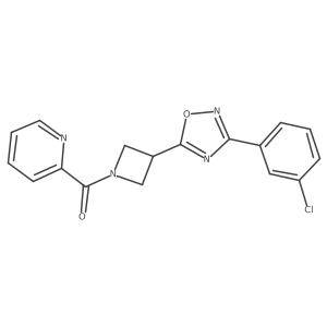 (3-(3-(3-Chlorophenyl)-1,2,4-oxadiazol-5-yl)azetidin-1-yl)(pyridin-2-yl)methanone Structure