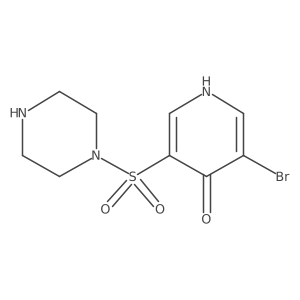 3-Bromo-5-(piperazin-1-ylsulfonyl)pyridin-4-ol Structure