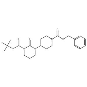Tert-butyl 3-{1-[(benzyloxy)carbonyl]piperidin-4-yl}-2-oxo-1,3-diazinane-1-carboxylate Structure