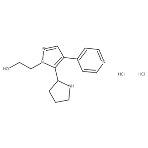 2-(4-(Pyridin-4-yl)-5-(pyrrolidin-2-yl)-1H-pyrazol-1-yl)ethanol dihydrochloride Structure