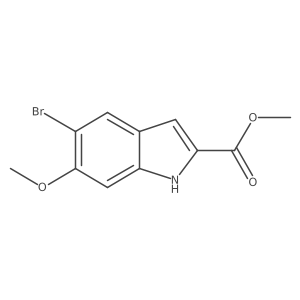 Methyl 5-bromo-6-methoxyindole carboxylate结构式